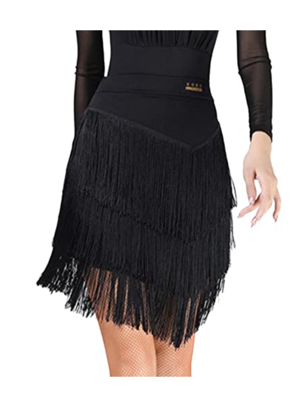 Fringe Mini Skirt High Waisted Tassel Bodycon Dance Latin Tango Party